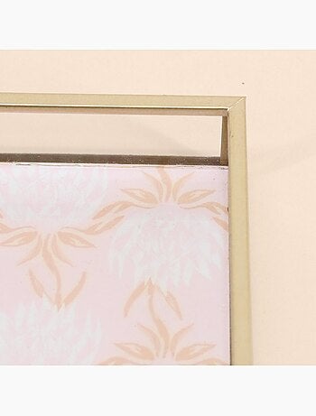 Plateau à bijoux en verre et métal 20x10cm