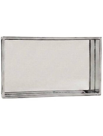 Plateau à facettes miroir 24x14cm