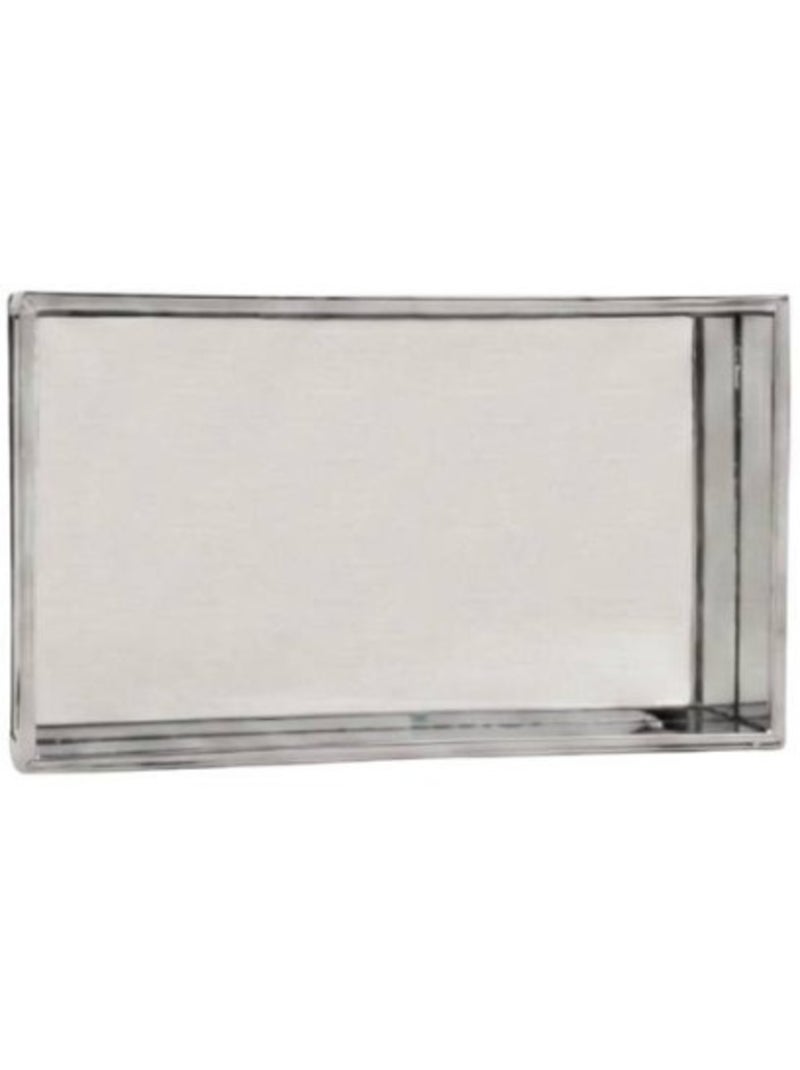 Plateau à facettes miroir 24x14cm Gris - Kiabi