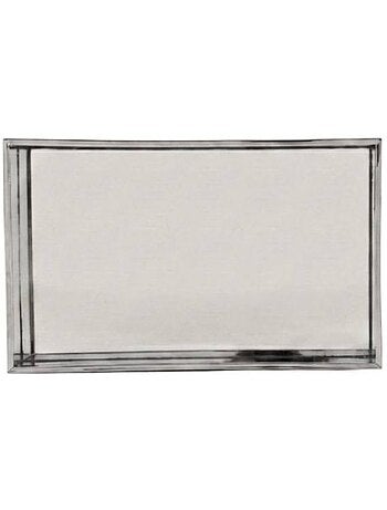 Plateau à facettes miroir 29x18cm