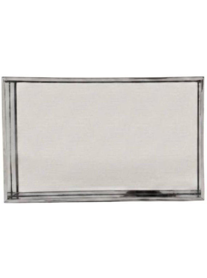 Plateau à facettes miroir 29x18cm Gris - Kiabi