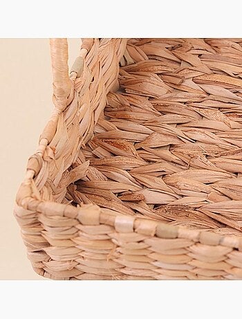 Plateau avec poignées en fibres naturelles 33x25cm