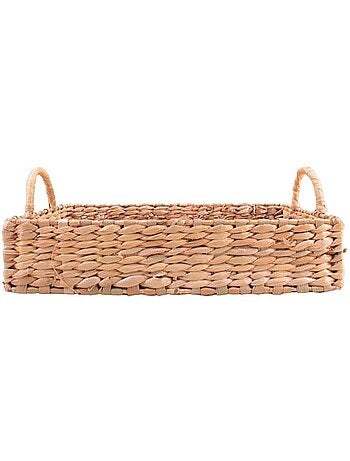 Plateau avec poignées en fibres naturelles 33x25cm