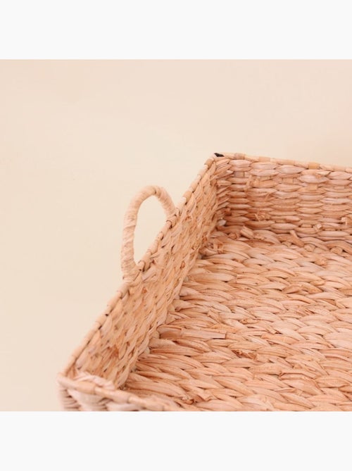 Plateau avec poignées en fibres naturelles 50x35cm - Kiabi Plateau avec poignées en fibres naturelles 50x35cm - Kiabi