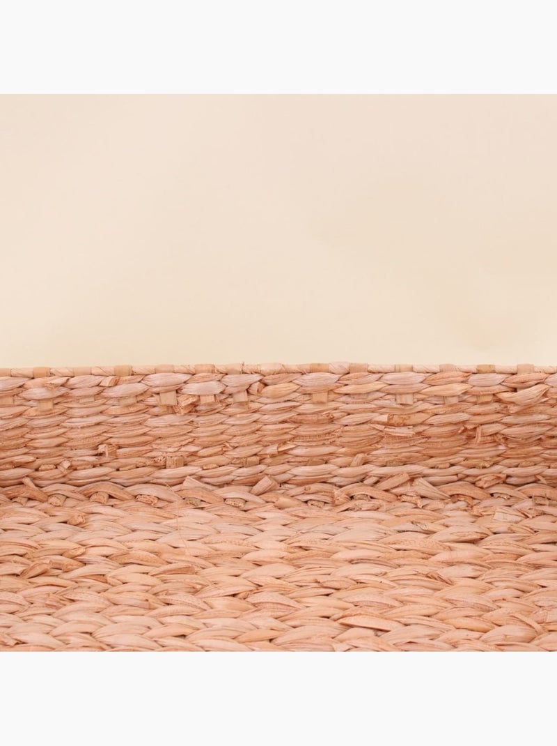 Plateau avec poignées en fibres naturelles 50x35cm Beige - Kiabi