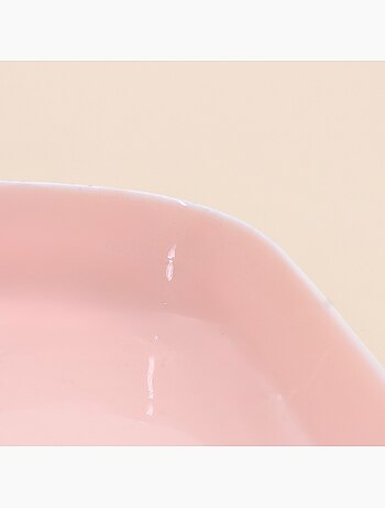 Plateau carré en métal rose 25x25cm