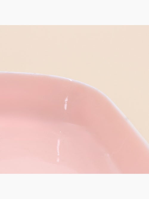 Plateau carré en métal rose 25x25cm - Kiabi