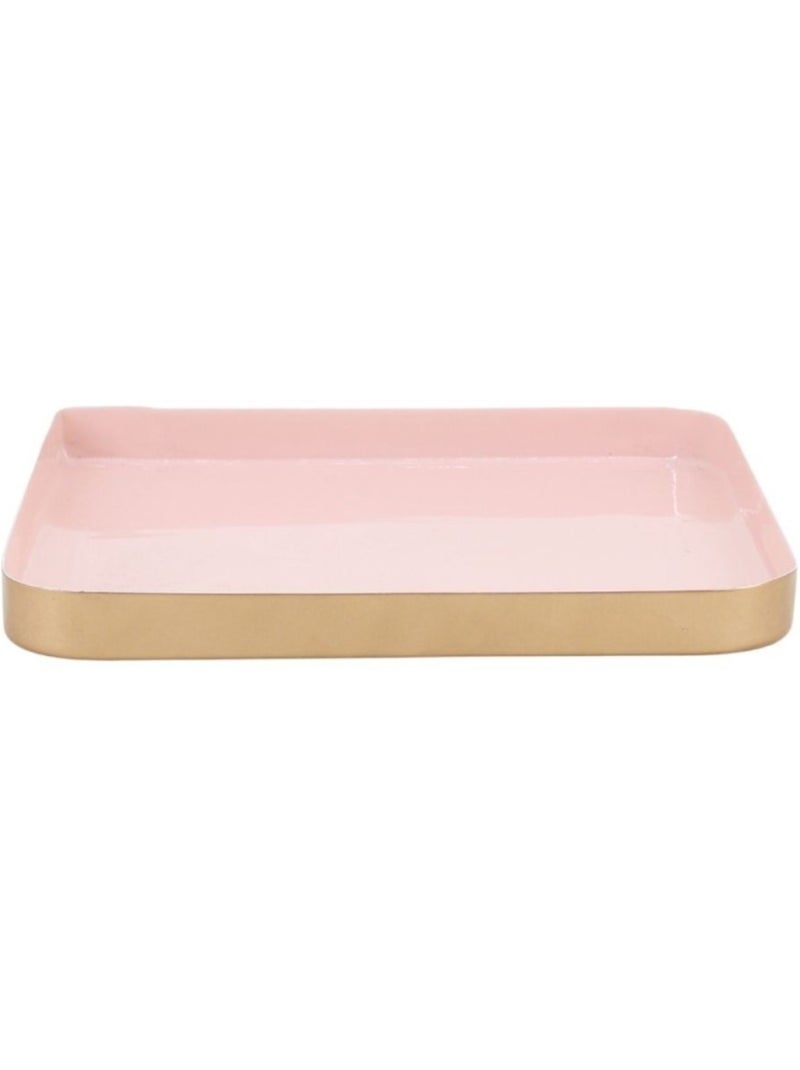 Plateau carré en métal rose 25x25cm Rose - Kiabi
