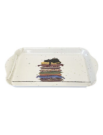 Plateau chat coussin en mélamine