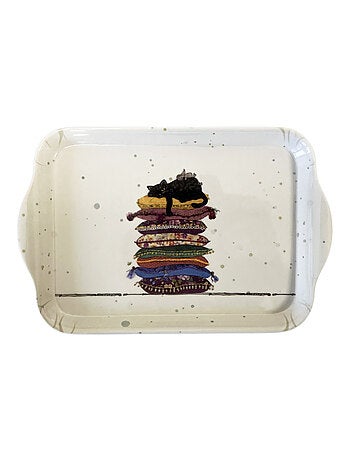 Plateau chat coussin en mélamine