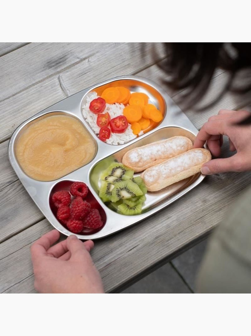Plateau compartimenté - thermobaby - 4 compartiment - sans bpa - inox Gris - Kiabi