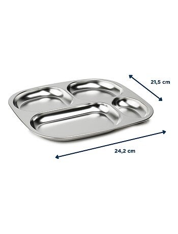 PLATEAU COMPARTIMENTE INOX