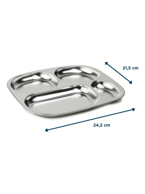 PLATEAU COMPARTIMENTE INOX - Kiabi