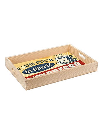 Plateau déco en bois expresso