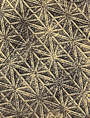 Plateau décoratif en bois or patiné