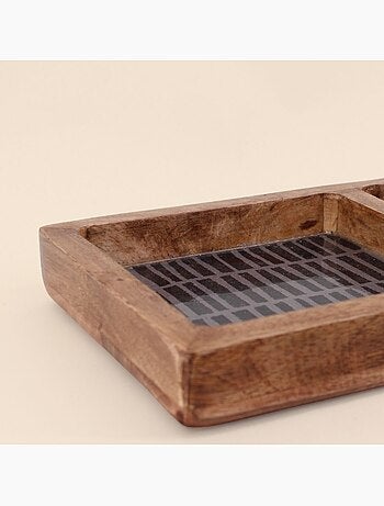 Plateau double en bois 30x15cm