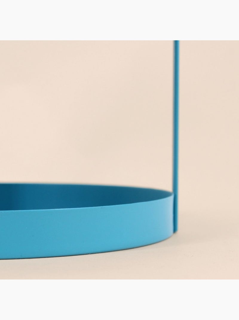 Plateau double en métal bleu 27x22cm Bleu - Kiabi