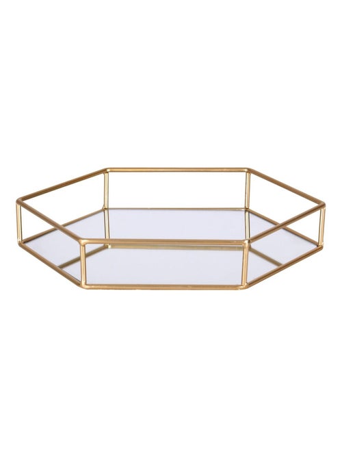 Plateau effet miroir hexagonal en métal - Kiabi