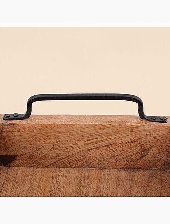 Plateau en bois avec poignées 30x21cm