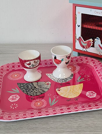 Plateau en mélamine Les cocottes 28 cm