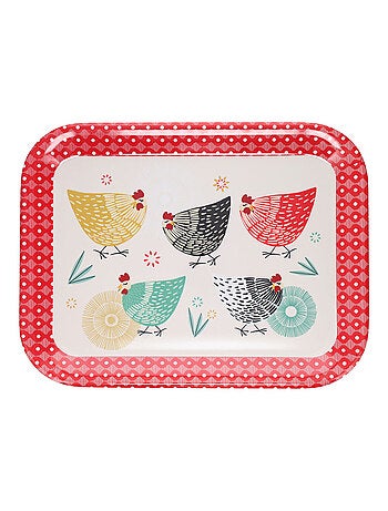 Plateau en mélamine les cocottes 38 cm