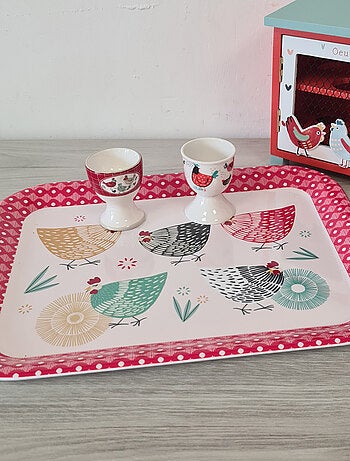 Plateau en mélamine les cocottes 38 cm