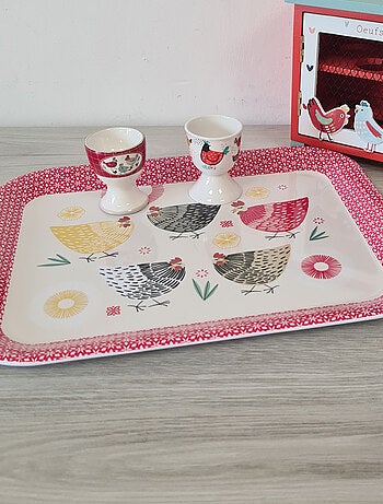 Plateau en mélamine les cocottes 38 cm