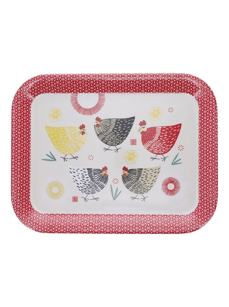 Plateau en mélamine les cocottes 38 cm Blanc - Kiabi