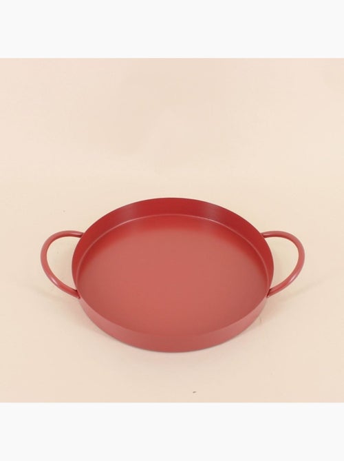 Plateau en métal 2 poignées 25cm - Kiabi
