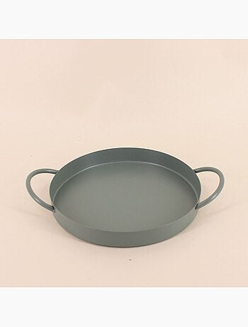 Plateau en métal 2 poignées 25cm