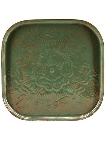 Plateau en métal avec motifs en relief 26cm