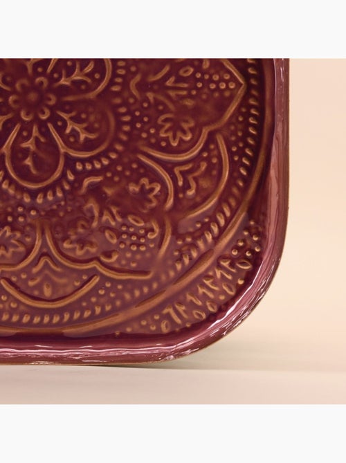 Plateau en métal avec motifs en relief 26cm - Kiabi