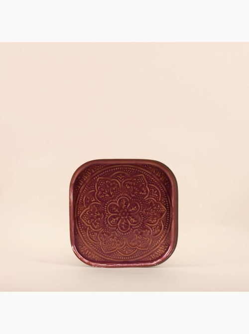 Plateau en métal avec motifs en relief 26cm - Kiabi