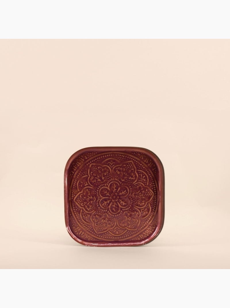 Plateau en métal avec motifs en relief 26cm Violet - Kiabi