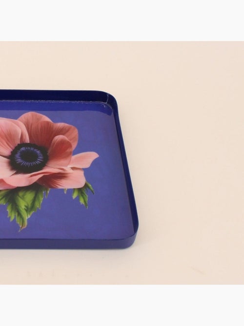 Plateau en métal laqué motif blossom 30x30cm - Kiabi