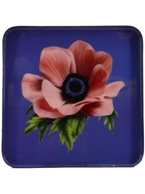 Plateau en métal laqué motif blossom 30x30cm - Kiabi