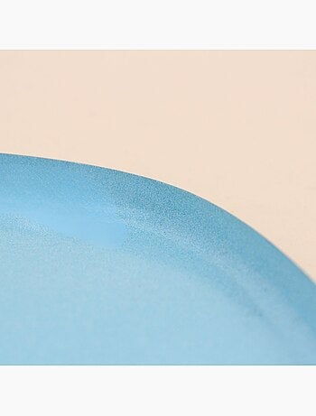 Plateau en métal organique bleu 19cm