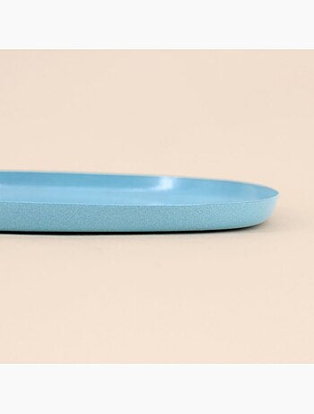 Plateau en métal organique bleu 19cm