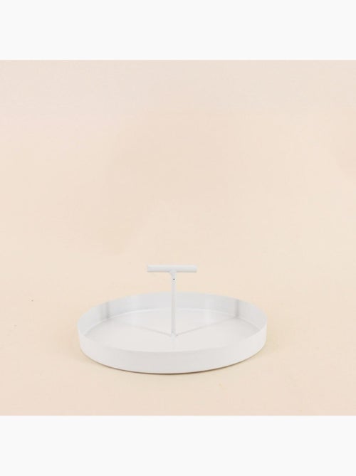 Plateau en métal vide poche poignée centrale 18cm - Kiabi