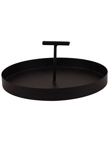 Plateau en métal vide poche poignée centrale 18cm