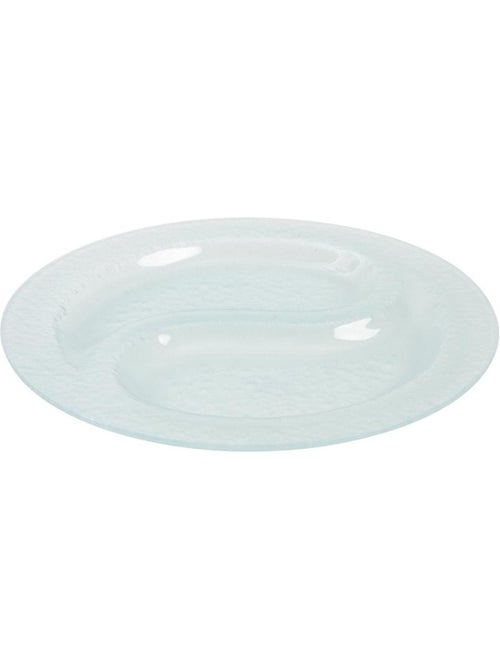 Plateau en verre dépoli 28 cm 2 compartiments - Kiabi Plateau en verre dépoli 28 cm 2 compartiments - Kiabi