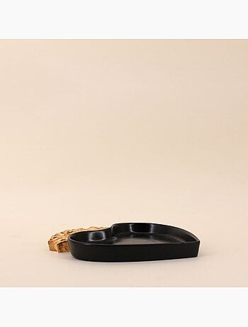 Plateau ex-voto coeur en résine 23x17cm