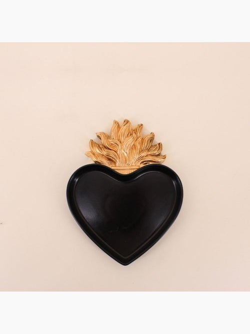 Plateau ex-voto coeur en résine 23x17cm - Kiabi