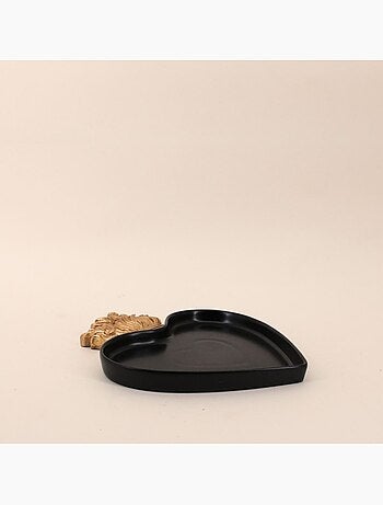 Plateau ex-voto coeur en résine 27x22cm