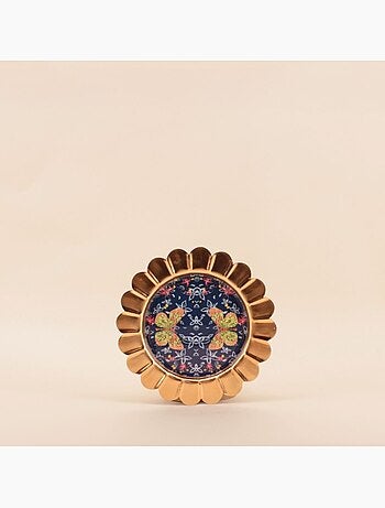 Plateau fantaisie en métal laqué Asian Fauna d22cm