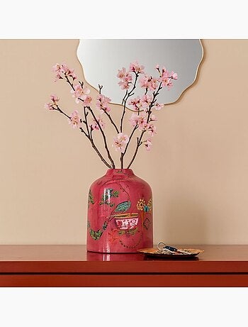 Plateau fantaisie en métal laqué Asian Fauna d22cm