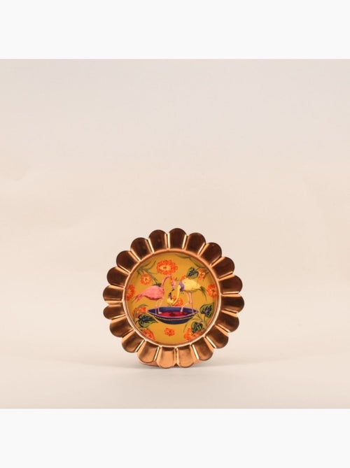 Plateau fantaisie en métal laqué Asian Fauna d22cm - Kiabi