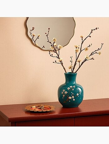 Plateau fantaisie en métal laqué Asian Fauna d22cm