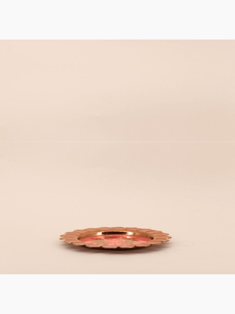 Plateau fantaisie en métal laqué Asian Fauna d22cm Rose - Kiabi