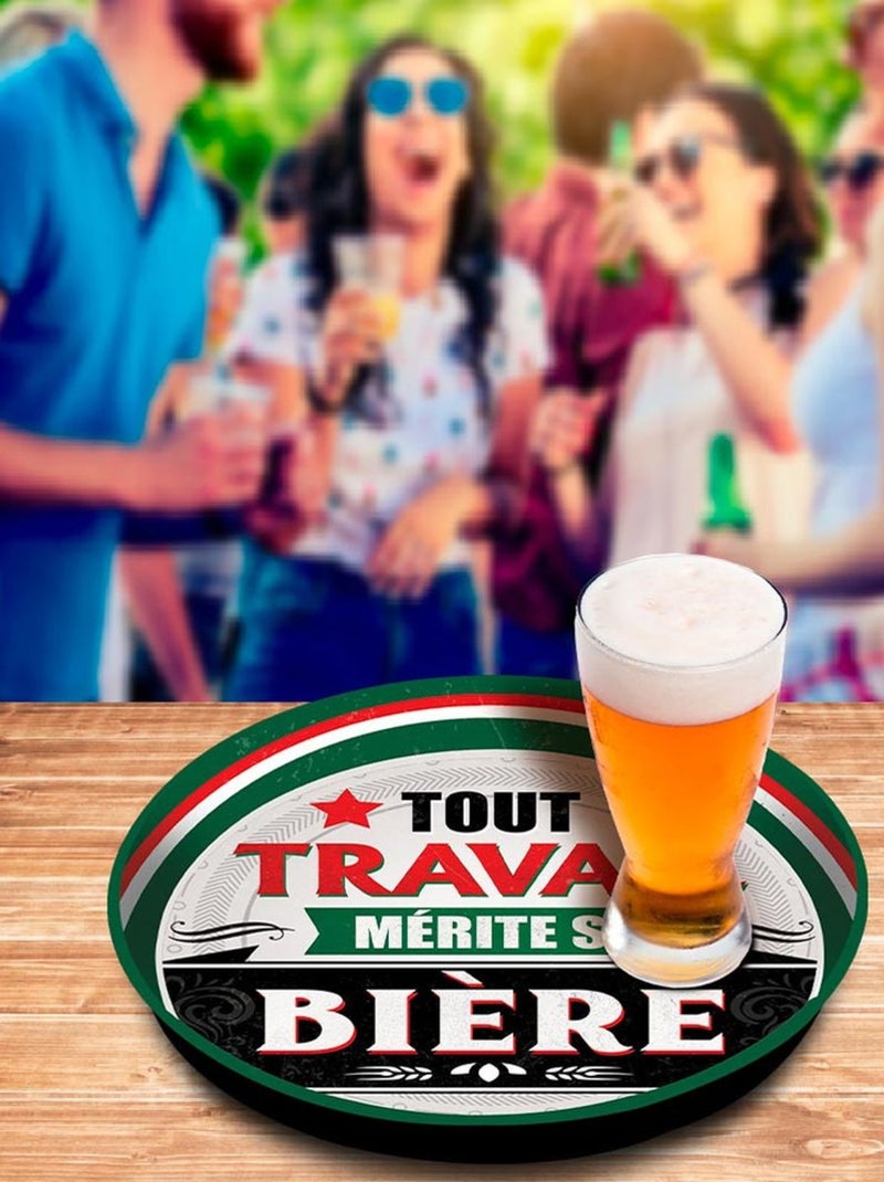 Plateau métallique MERITE SA BIERE Multicolore - Kiabi